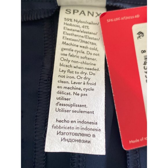 Spanx NWT 4" Midnight Navy Blue Sunshine Shorts, UPF 50+ Women's Size XL - Picture 6 of 6